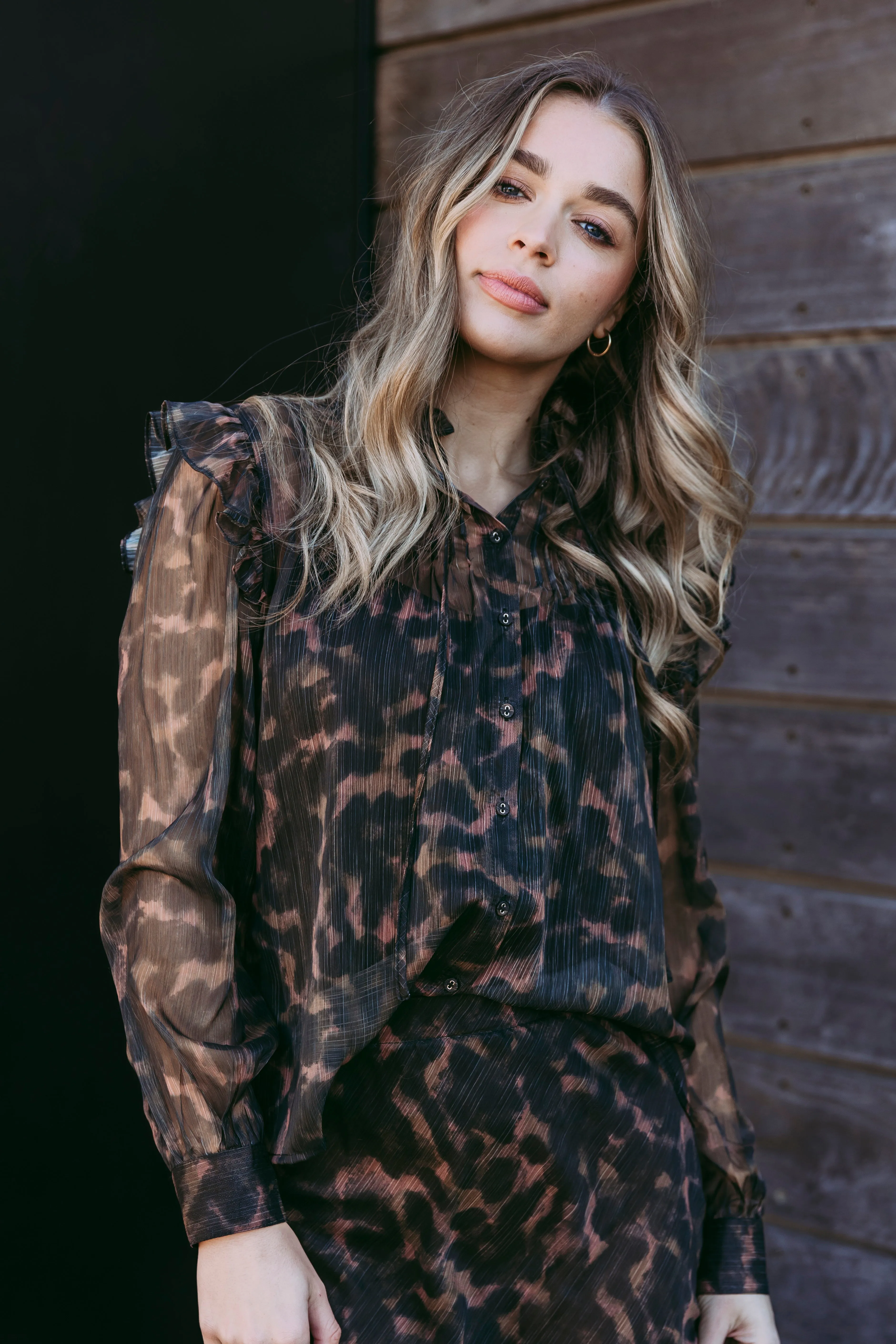 Foxwood II TULLIANA Leopard Blouse