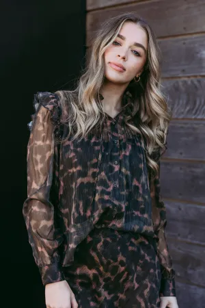 Foxwood II TULLIANA Leopard Blouse