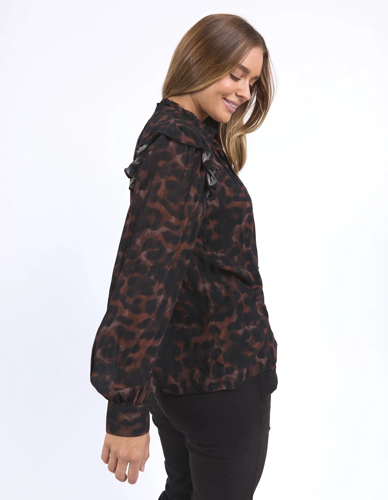 Foxwood II TULLIANA Leopard Blouse