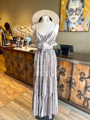 Front Tye Keyhole Maxi Dress