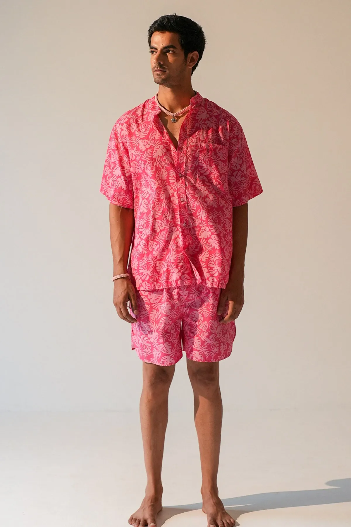Fuchsia Heavy Poplin Shorts