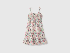 Girls Printed Shoulder Strap Dress