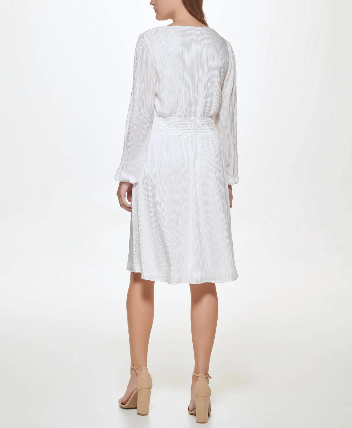 GISELLE PLEATED SMOCK WAIST DRESS