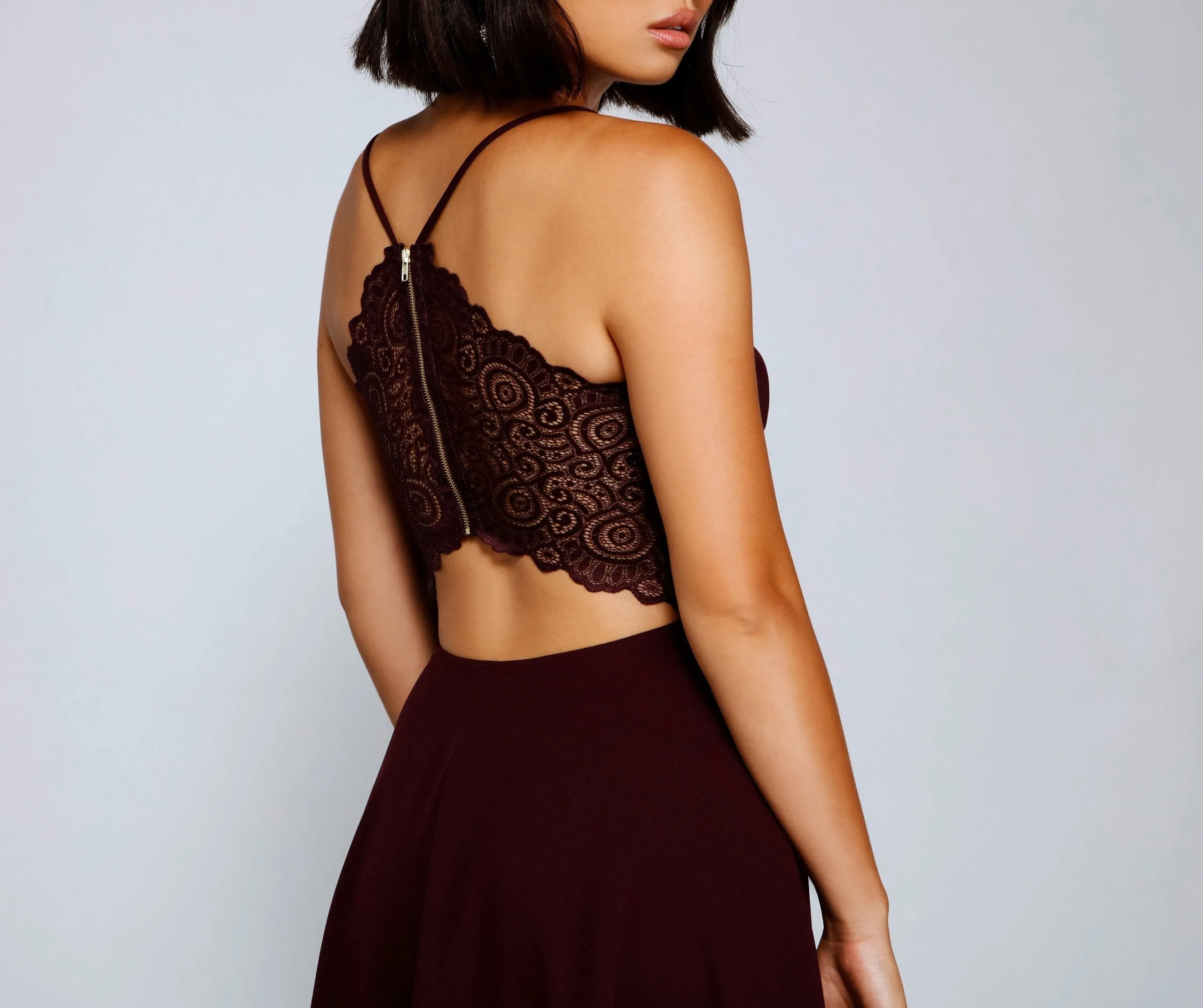 Go With The Charming Flow High-Low Crepe Dress