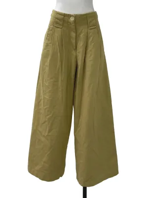 Green Pleated Wide Legged Pants TEM