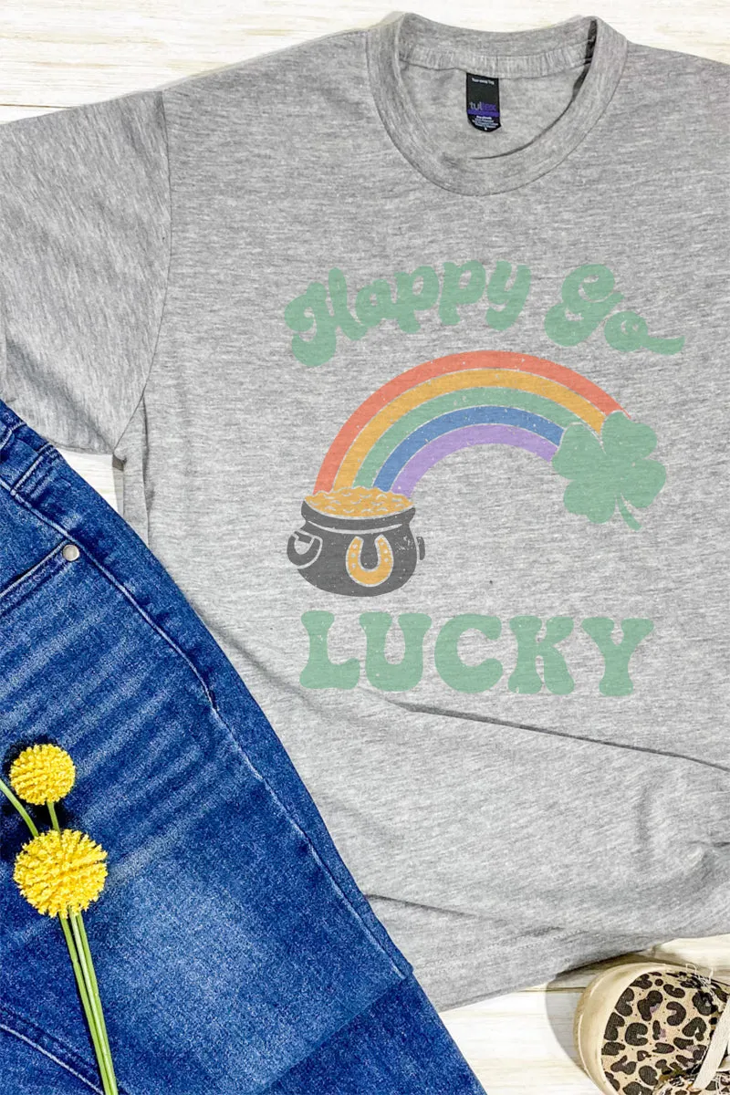 Happy Go Lucky Unisex Poly-Rich Blend Tee