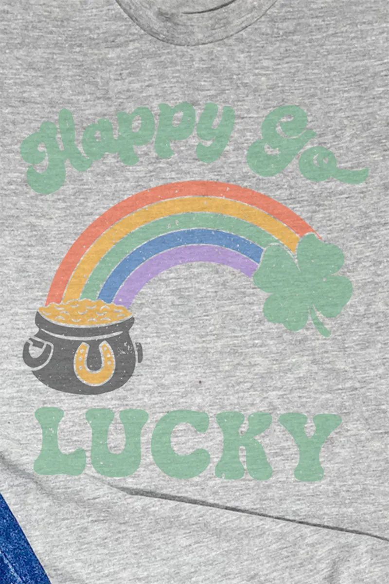Happy Go Lucky Unisex Poly-Rich Blend Tee