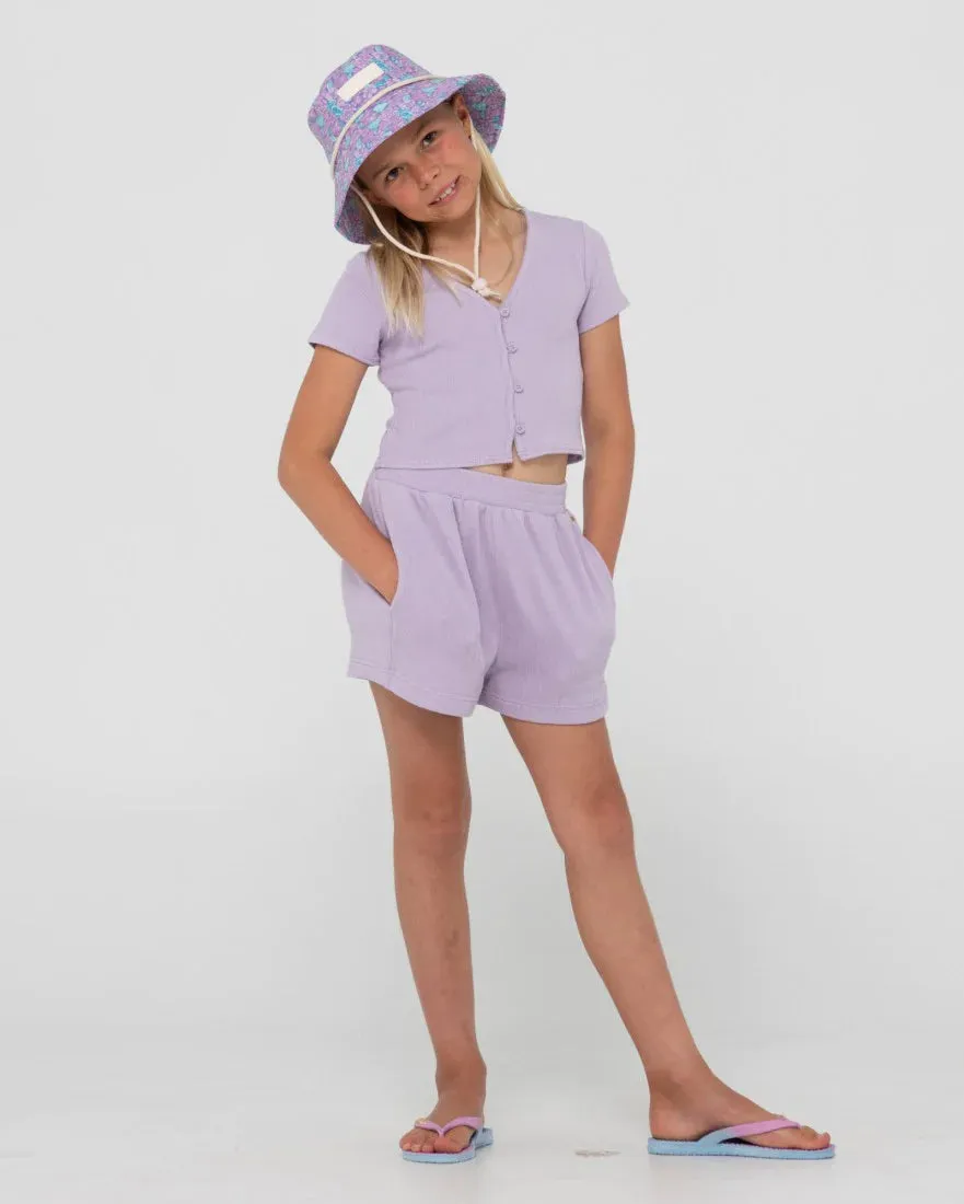 Harlo Elastic Waist Shorts- Girls