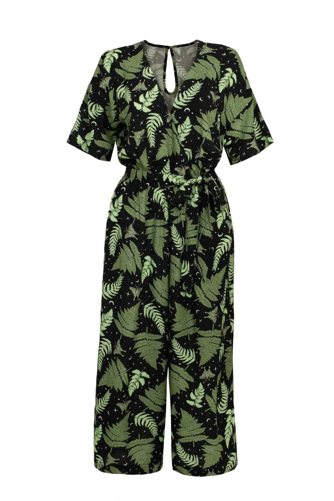 Hell Bunny Gaia Fern Print Jumpsuit