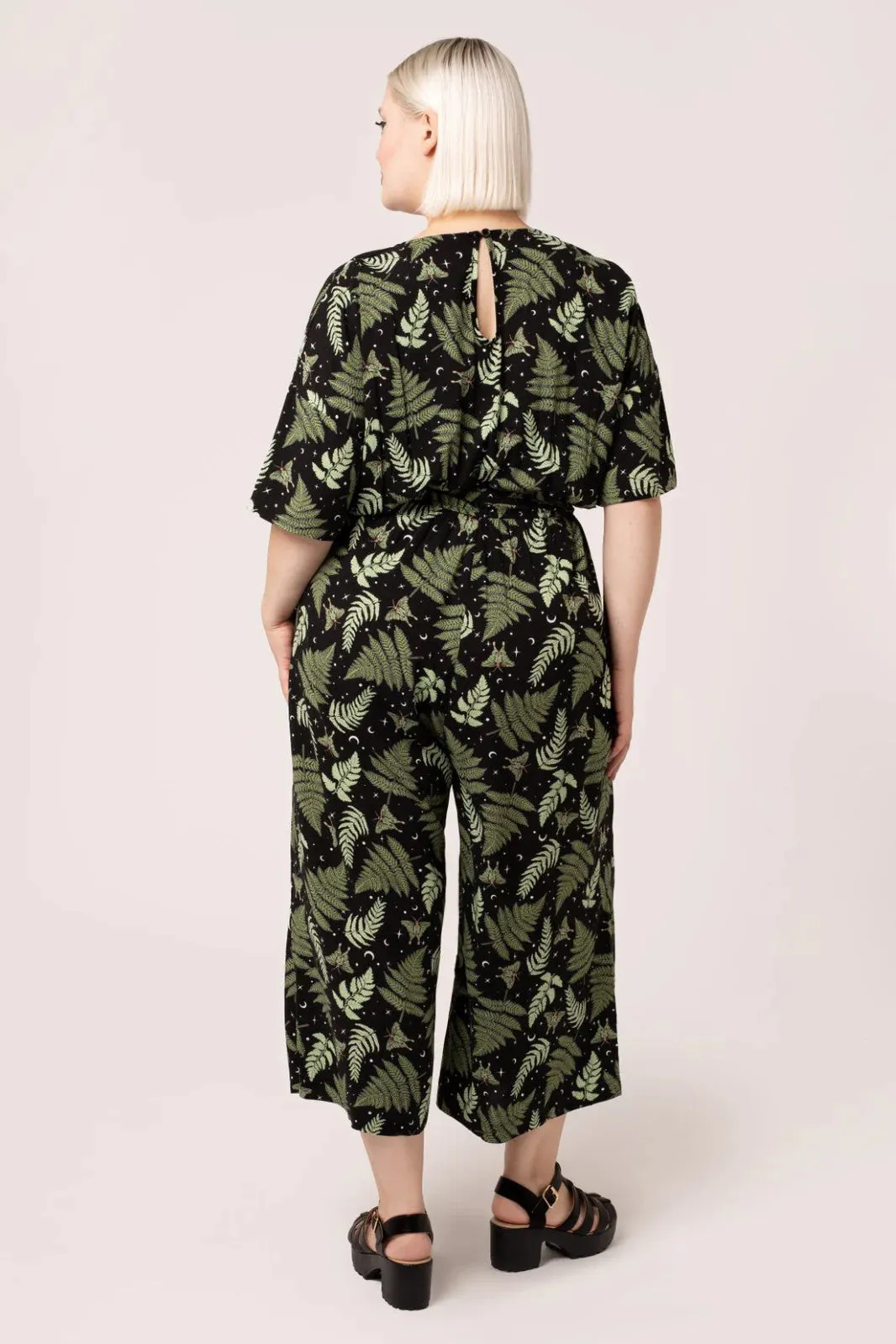 Hell Bunny Gaia Fern Print Jumpsuit