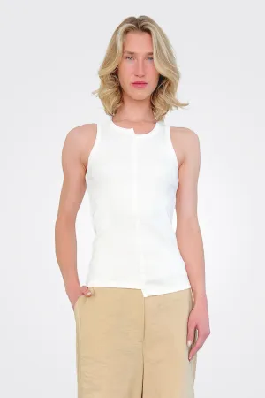 Hellin Jersey Rib Tank - Ecru