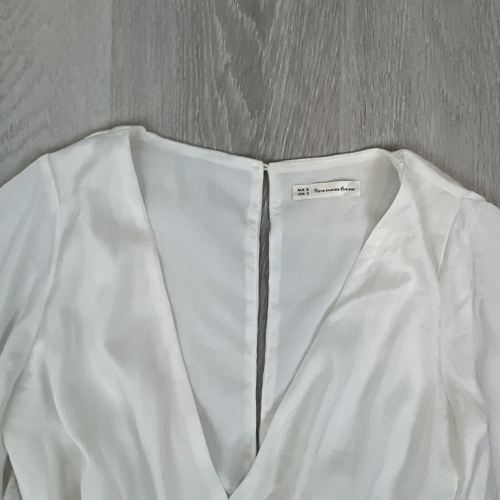 Here Comes The Sun Womens White Playsuit Size 8 / Small