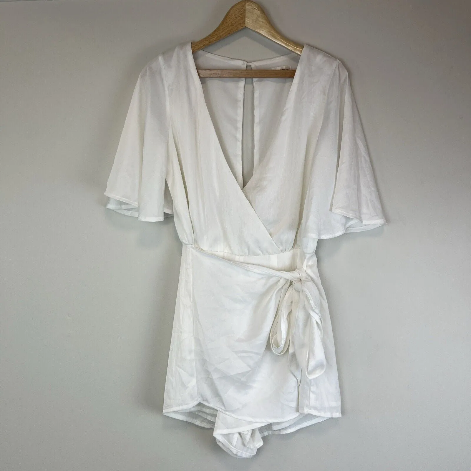 Here Comes The Sun Womens White Playsuit Size 8 / Small