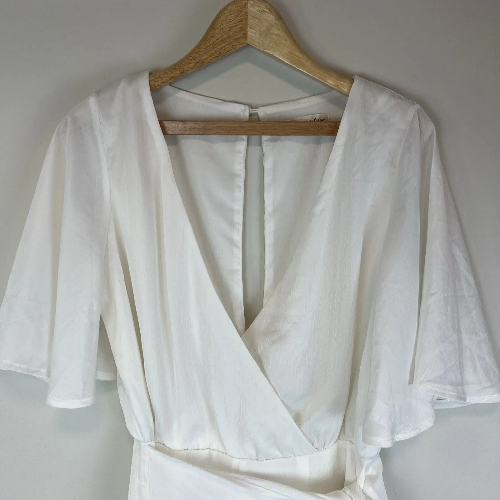 Here Comes The Sun Womens White Playsuit Size 8 / Small