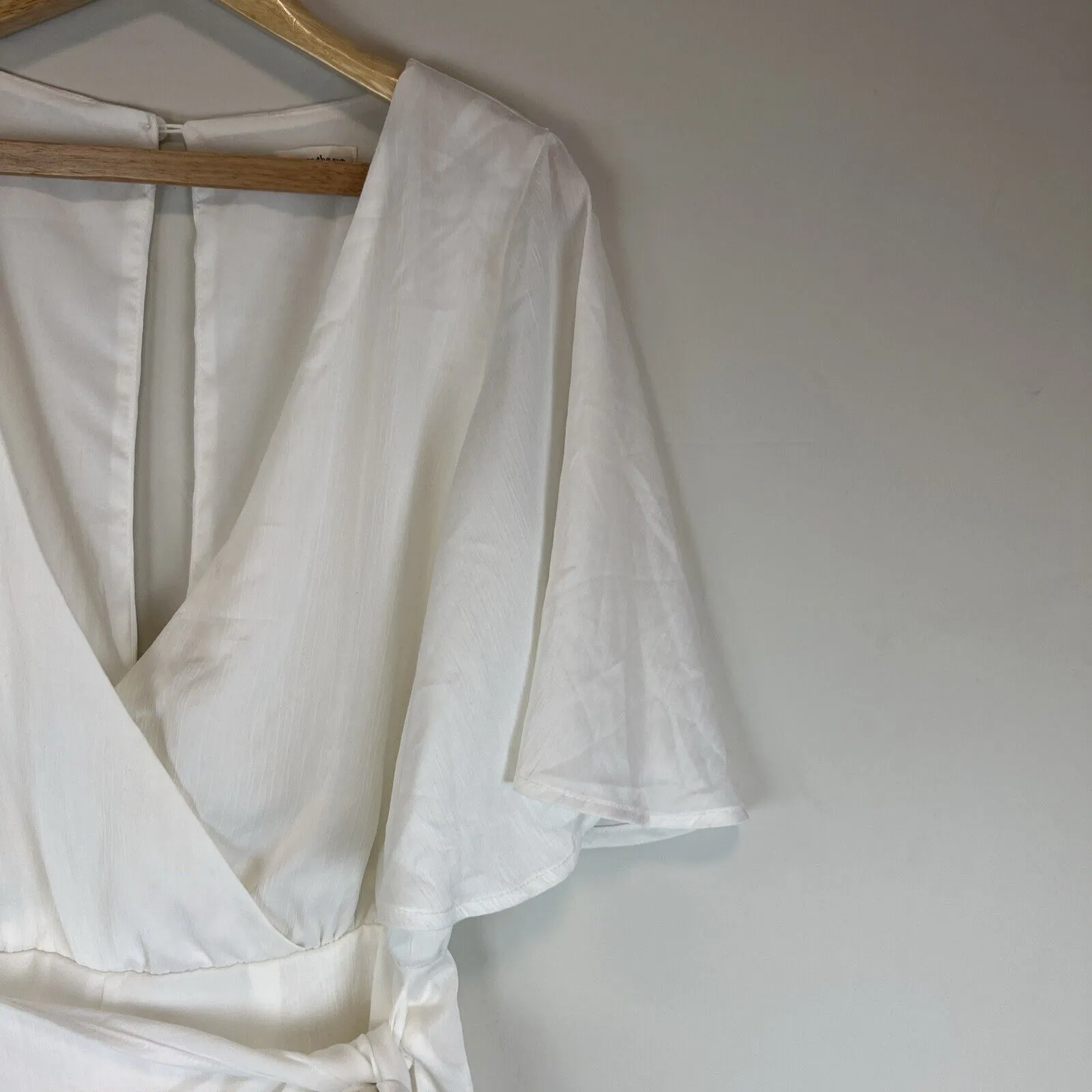Here Comes The Sun Womens White Playsuit Size 8 / Small