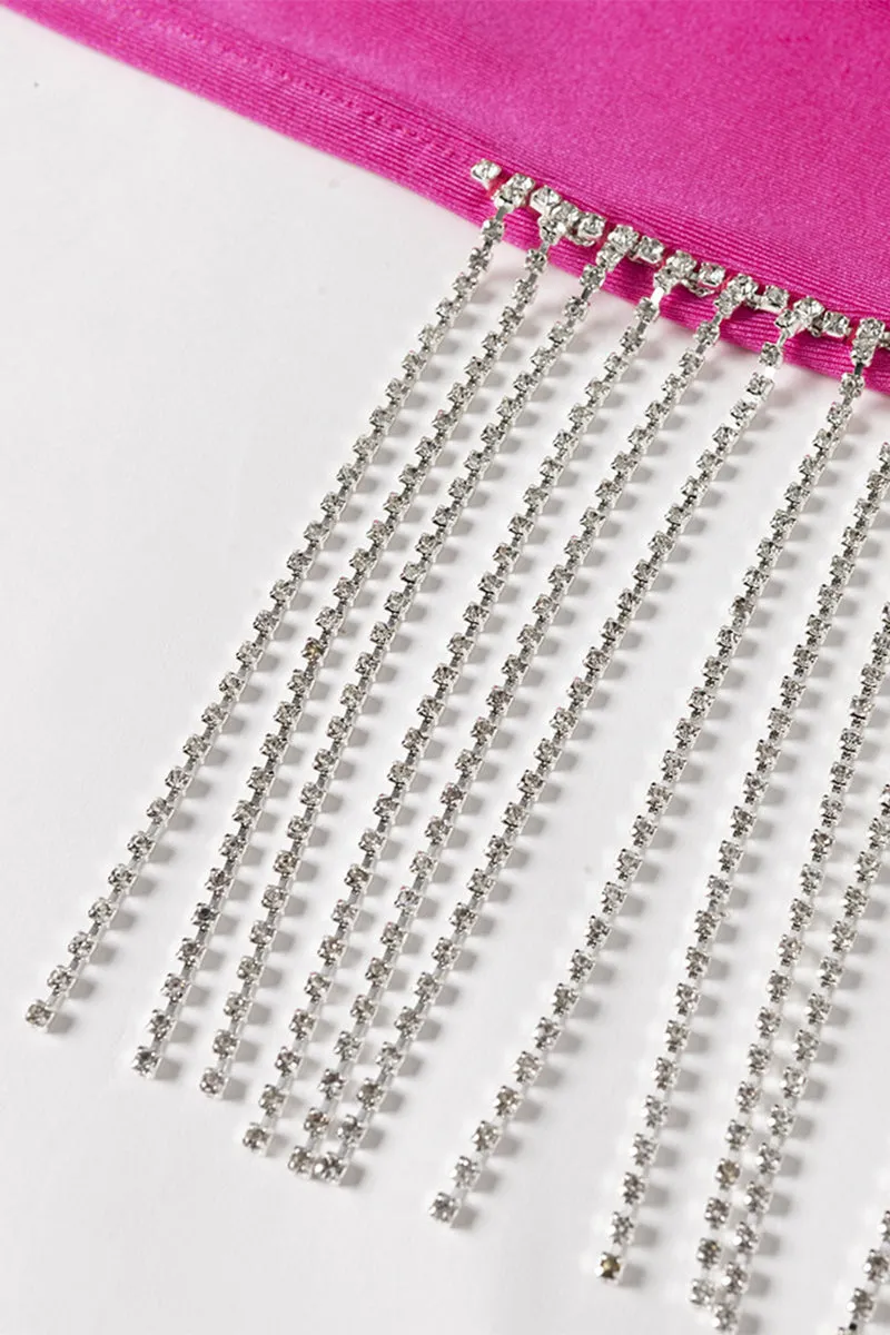 HTO3065 Rhinestone Tassel Tanks