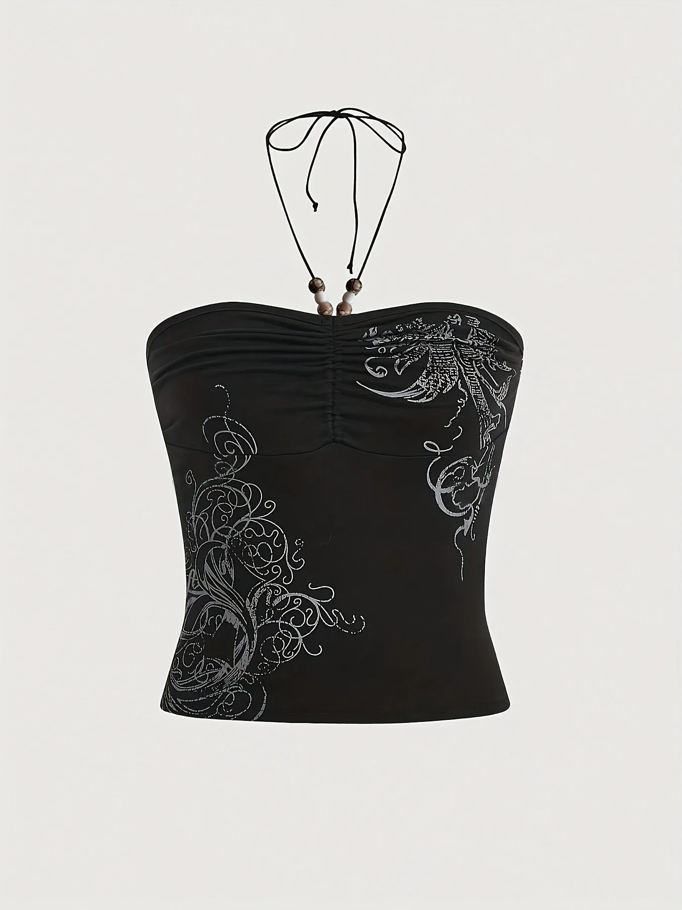 HTP1003 Halter Neck Ruched Tanks