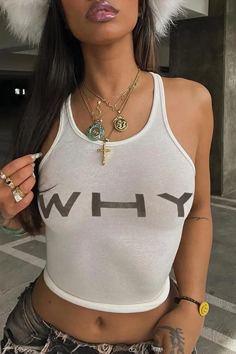 HTP1059 Letter Print Tanks