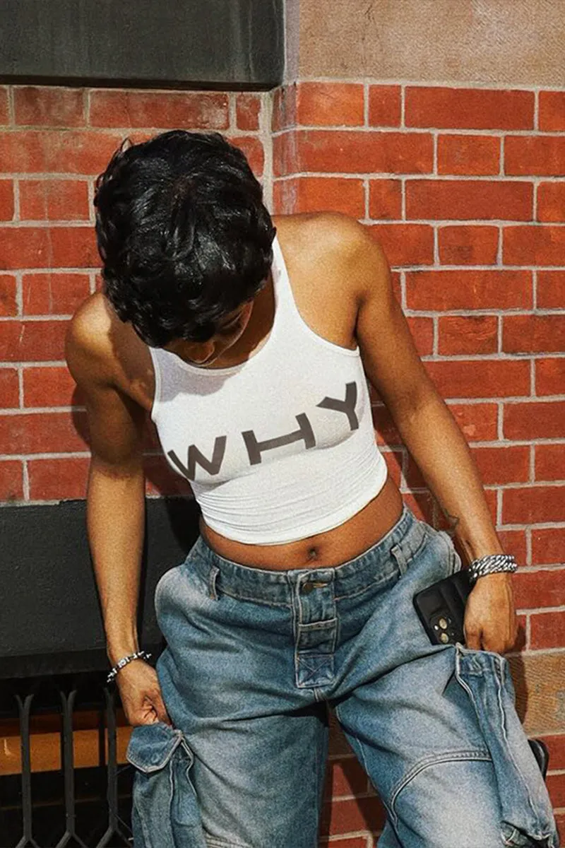 HTP1059 Letter Print Tanks