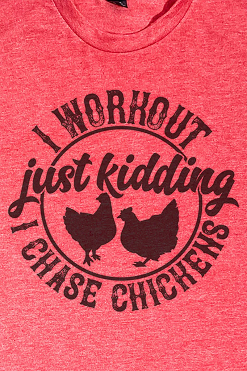 I Chase Chickens Unisex Poly-Rich Blend Tee