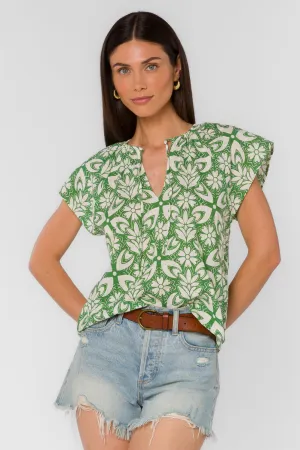Indie Green Geo Top