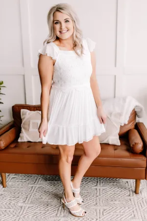 It's A Love Story White Crochet Lace Dress