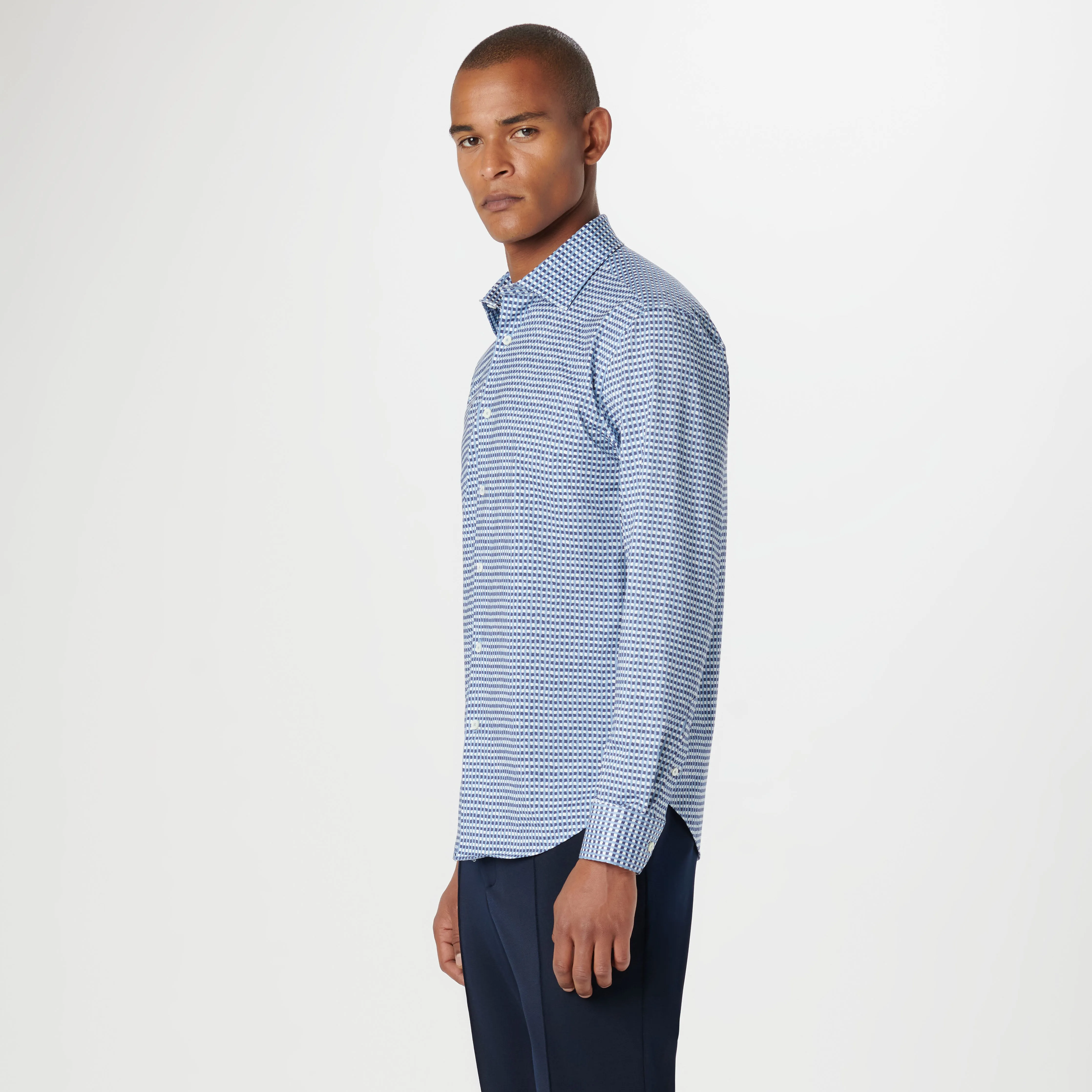 James Asymmetric Check OoohCotton Shirt