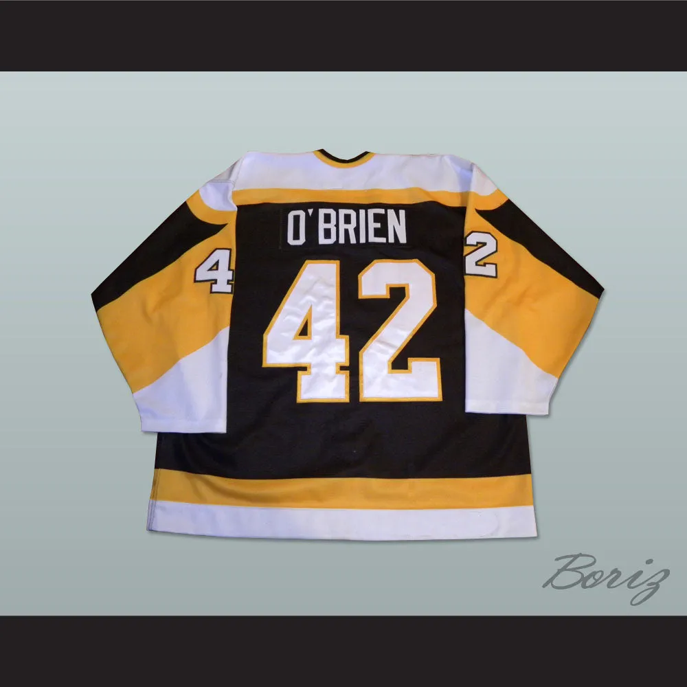 Jim O'Brien 42 Binghamton Broome Dusters Brown Hockey Jersey