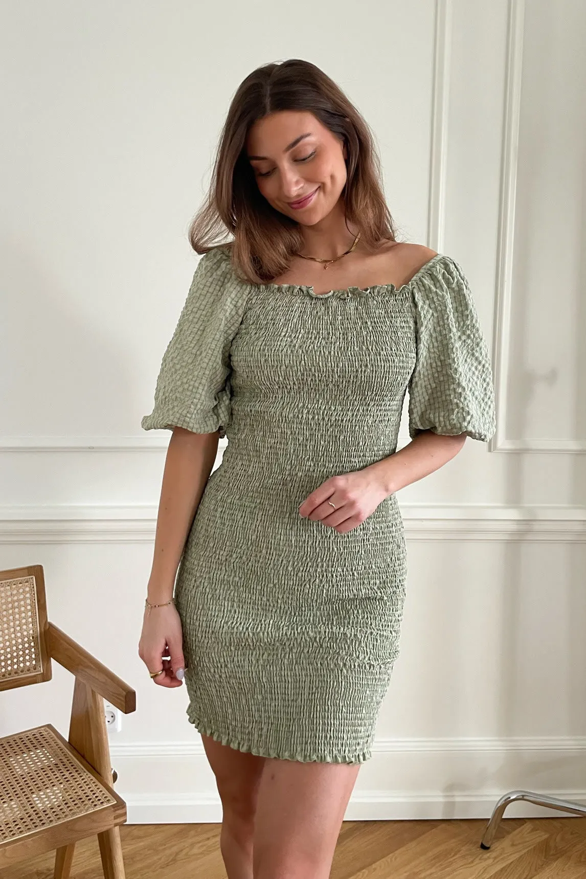 JosefinIC Smock Kjole - Lys Grøn
