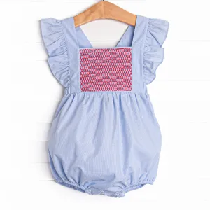 July Jubilee Smocked Bubble, Blue