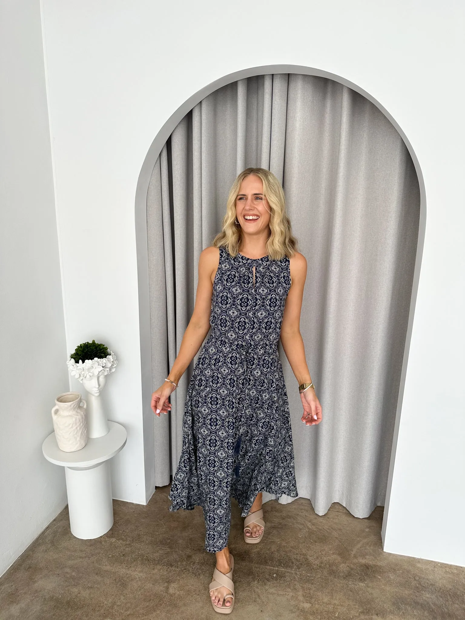 Karen Dress -Navy