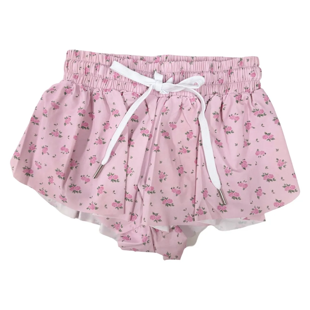 KatieJ NYC Tween Farrah Short - Blush Rose Ditsy