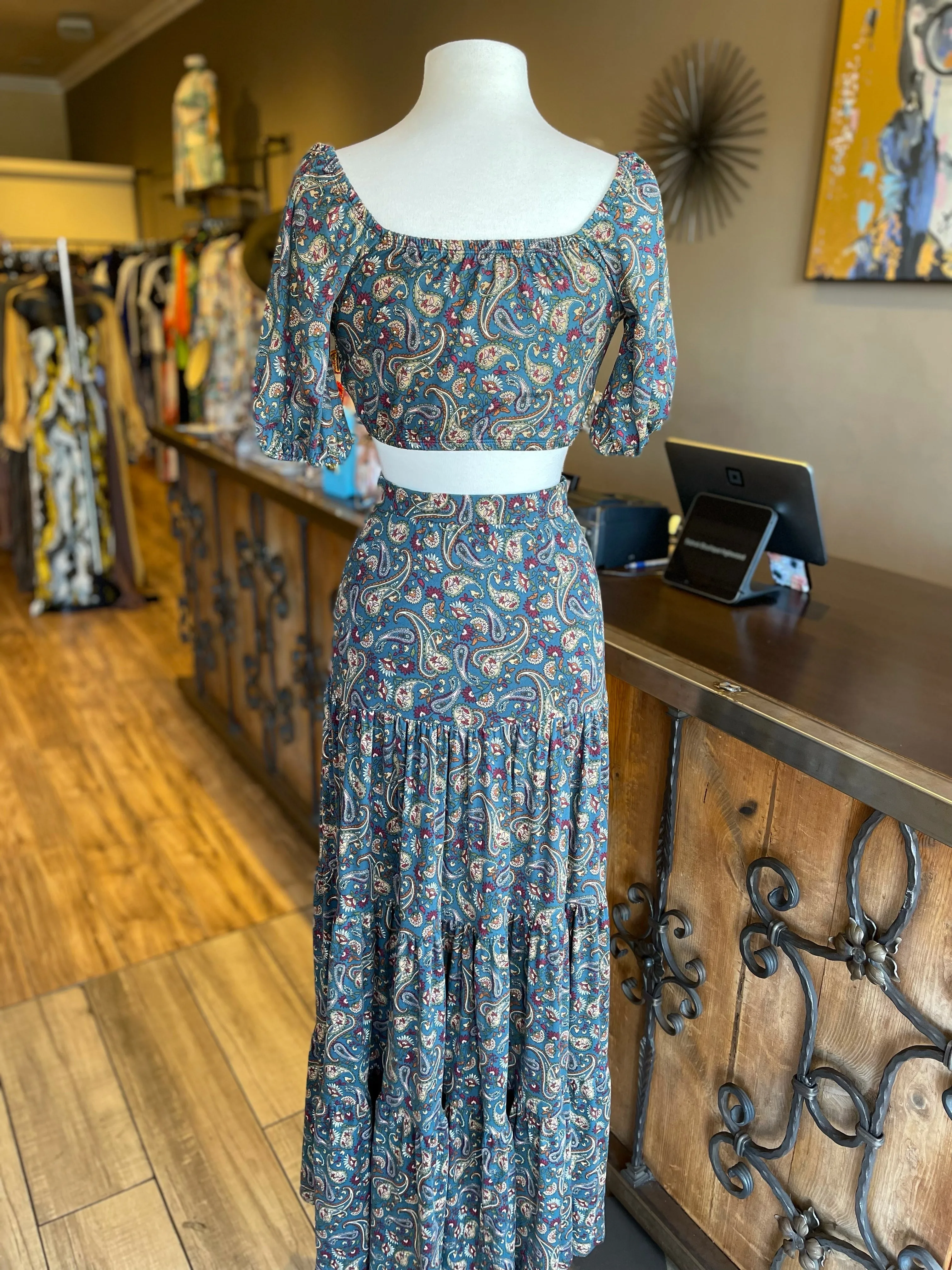 Keyhole Maxi Skirt Set