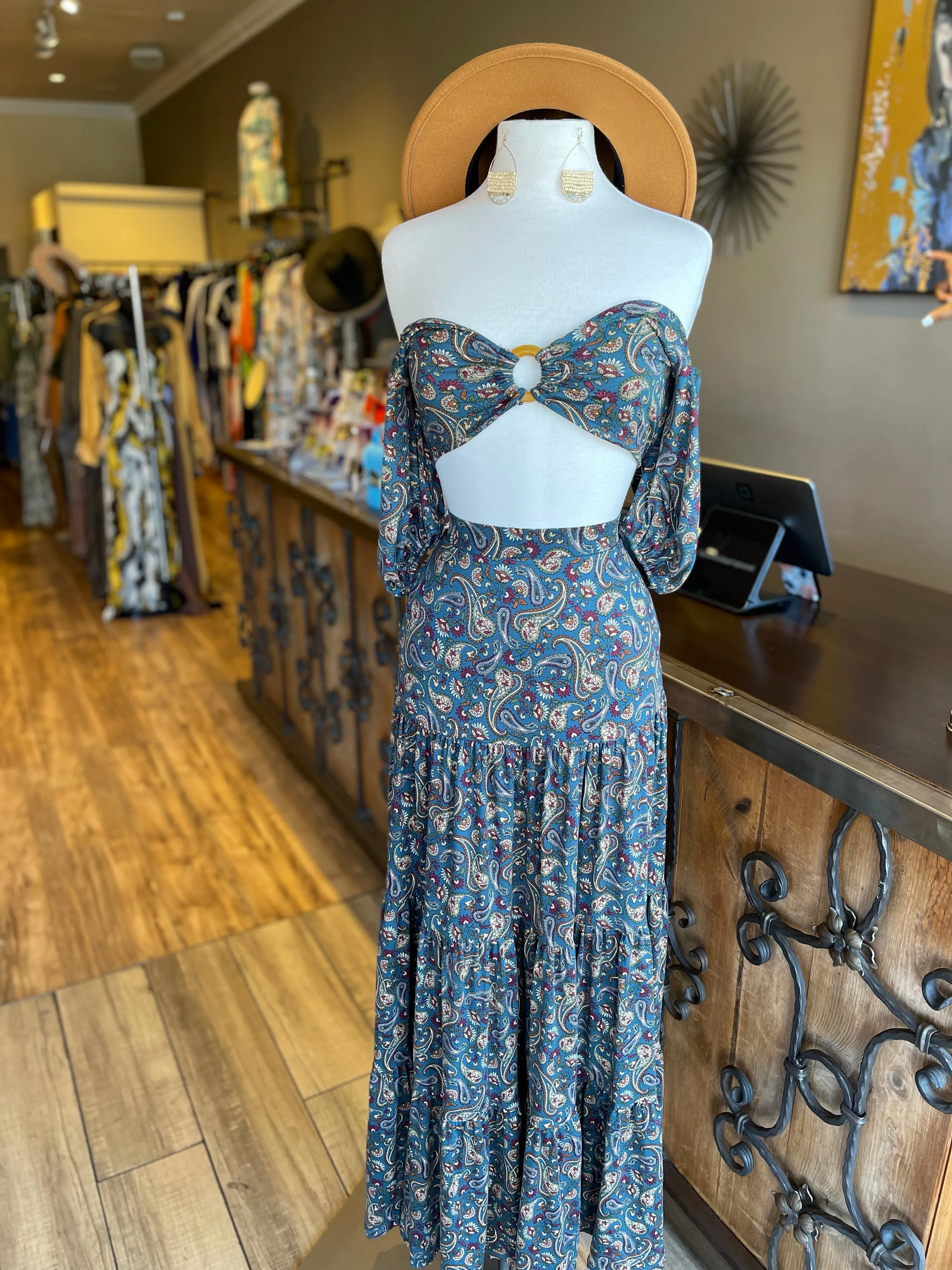 Keyhole Maxi Skirt Set