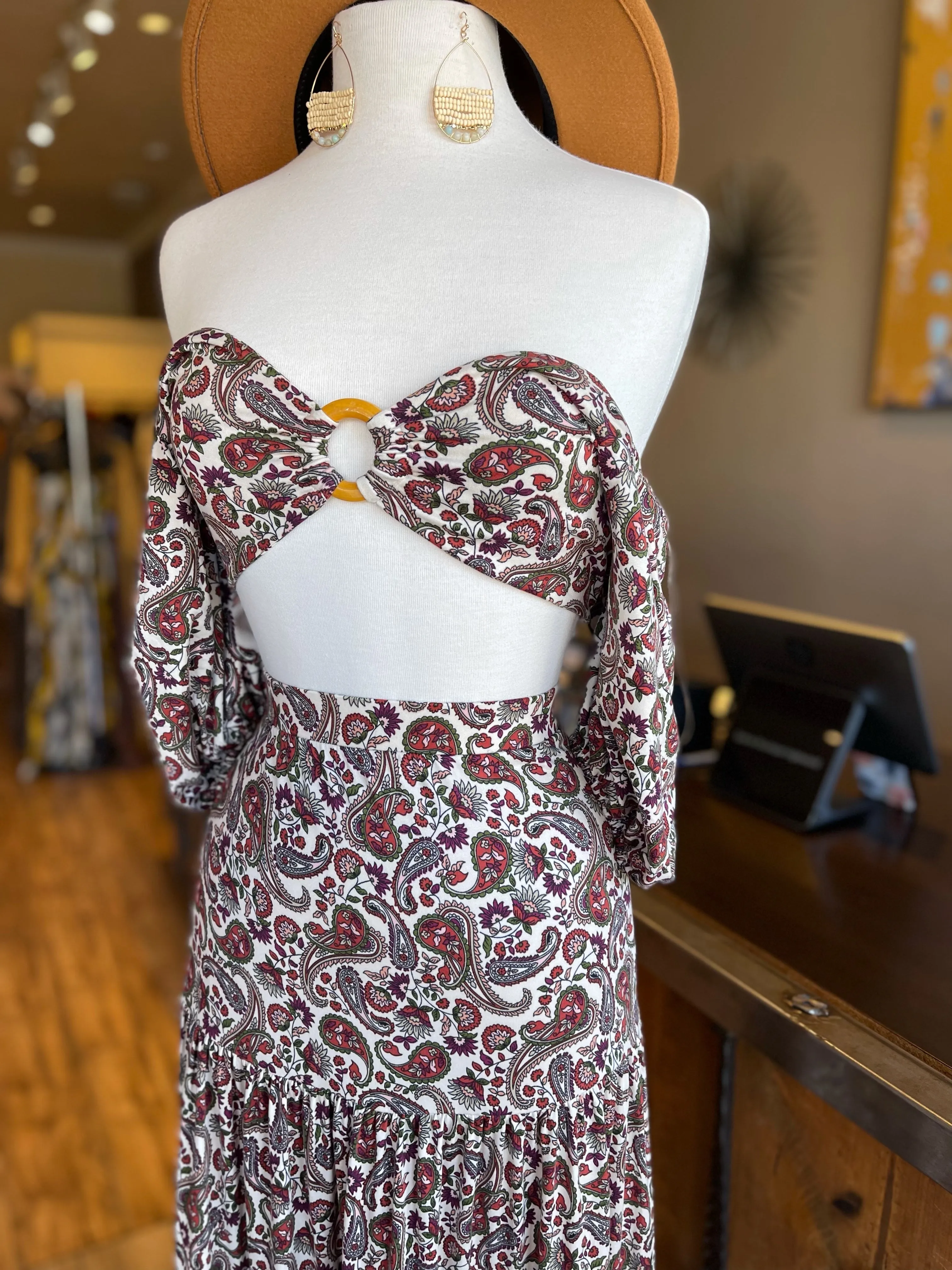 Keyhole Maxi Skirt Set