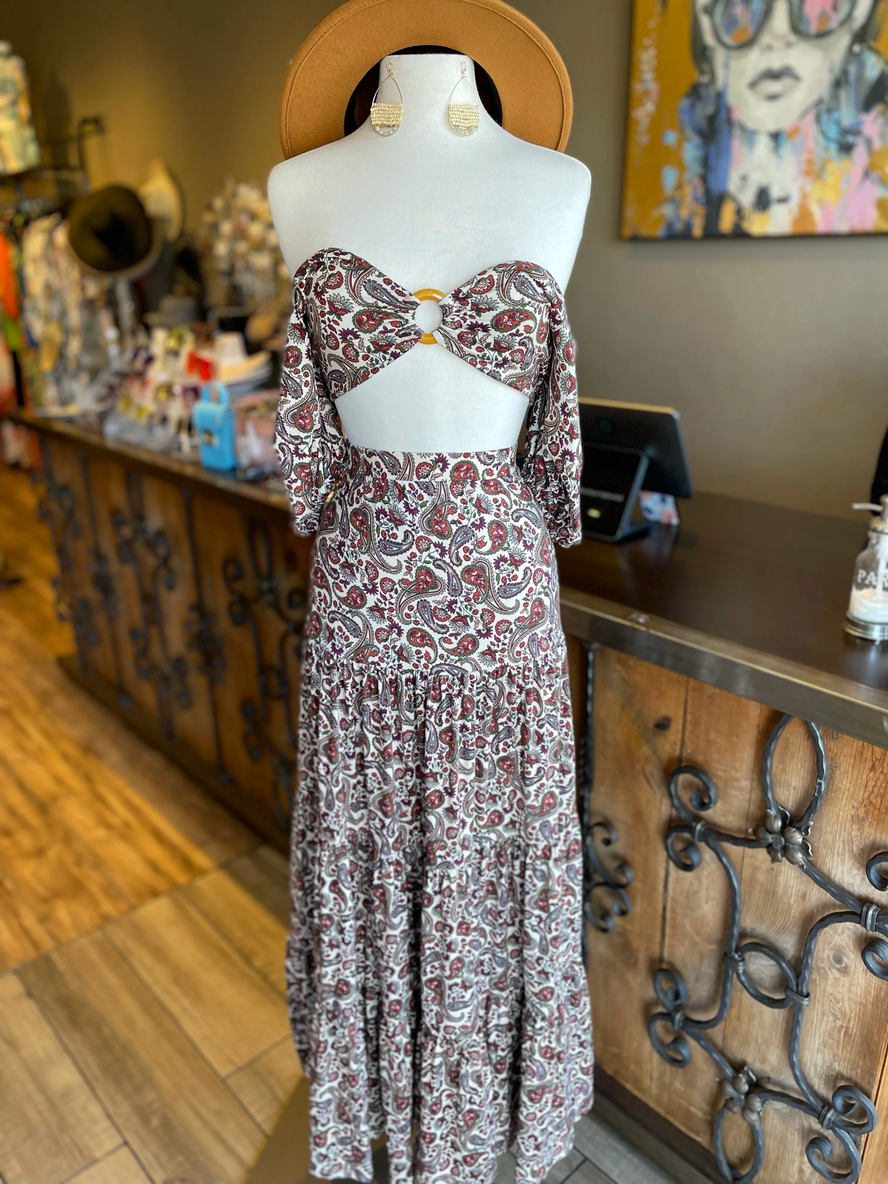 Keyhole Maxi Skirt Set