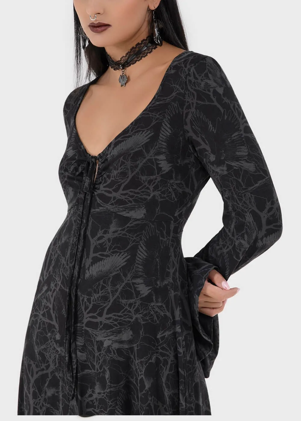 Killstar Raven Shade Maxi Dress Black