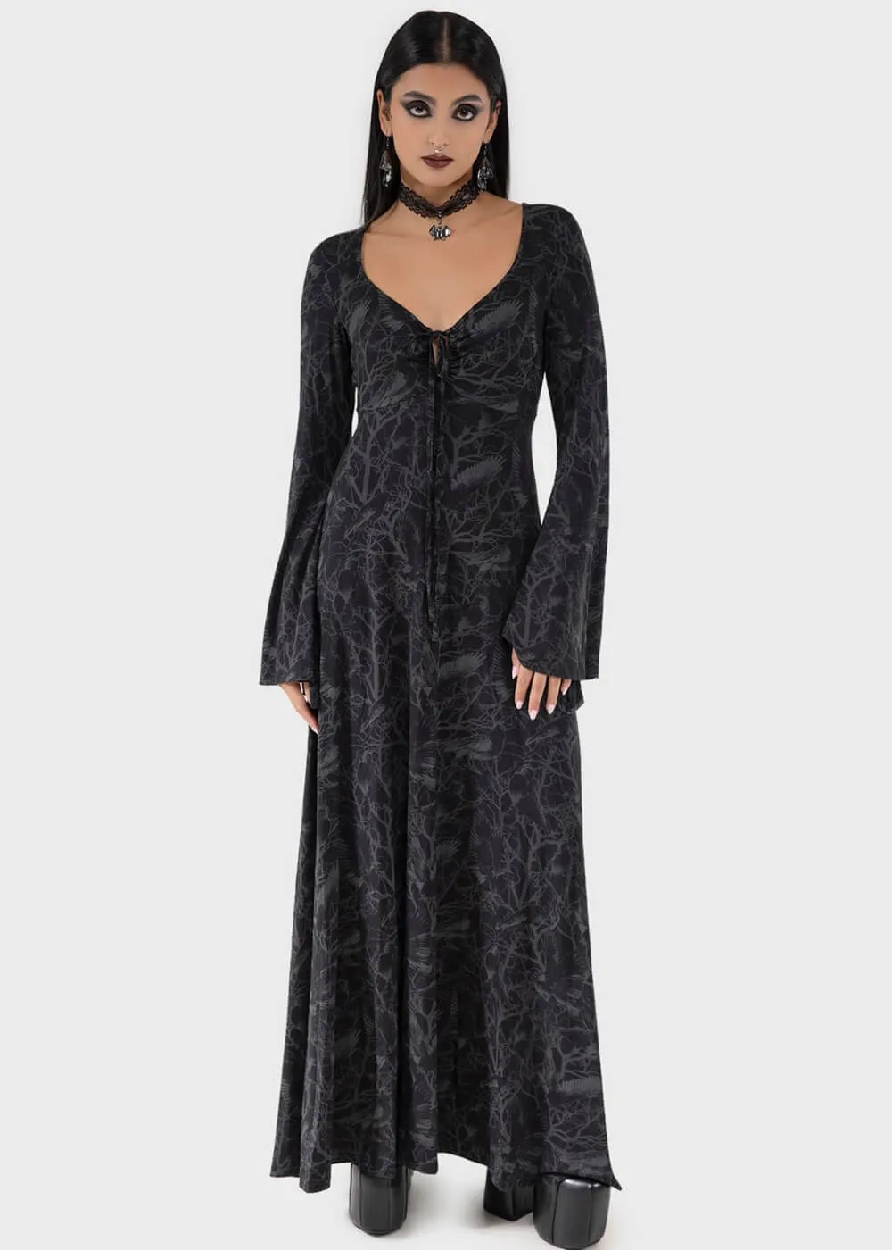 Killstar Raven Shade Maxi Dress Black