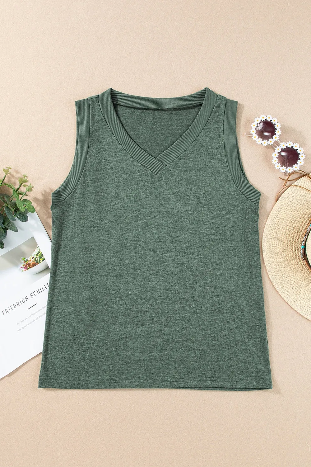 Kira V-Neck Wide Strap Tank - Online Exclusive