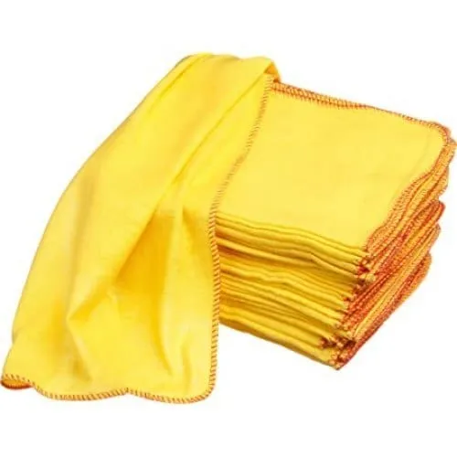Kitchen Essentials Yellow Dusters 80% Cotton Cleaning Cloths 33x45cm 12pk