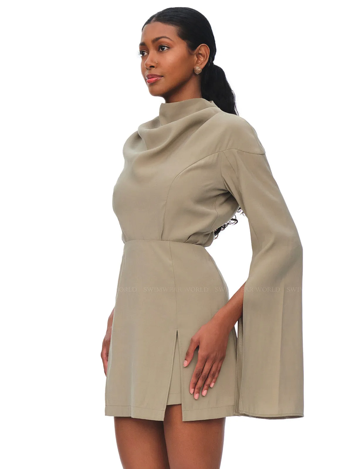 Kula Cowl Neck Bodysuit-Kula Skort ::RET