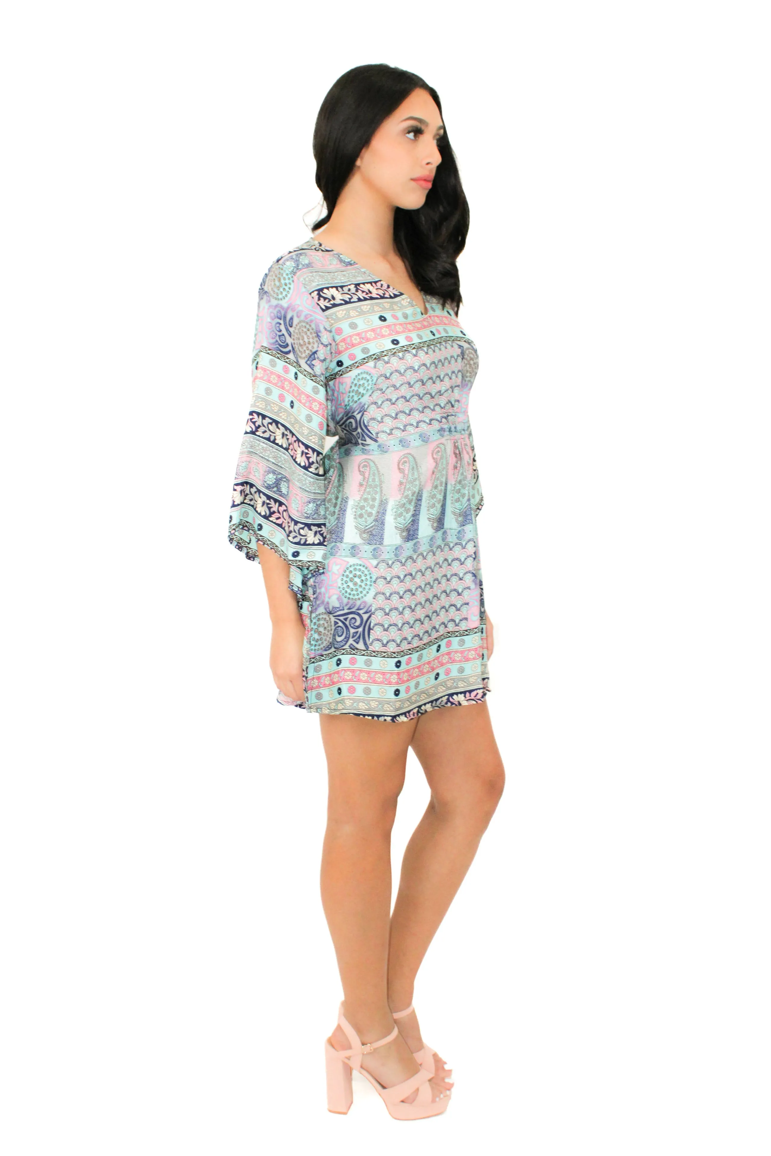 Lazy Daisy smock waist short dress in Red (5004)