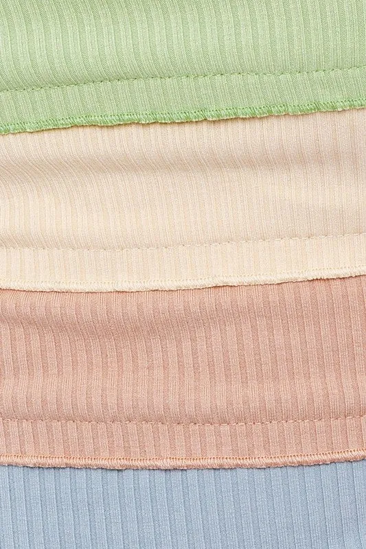Lettuce Hem Detail Spaghetti Top