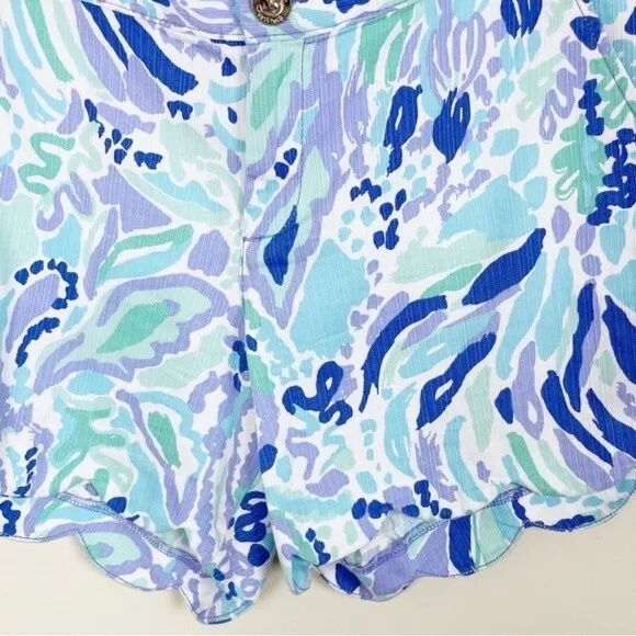 Lilly Pulitzer The Buttercup Scalloped Shorts Size 0