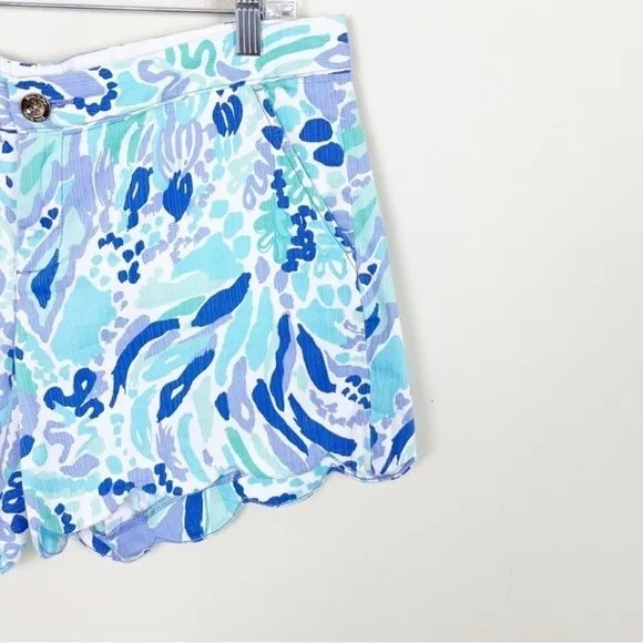 Lilly Pulitzer The Buttercup Scalloped Shorts Size 0