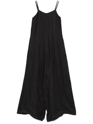 Linen wide-leg jumpsuit