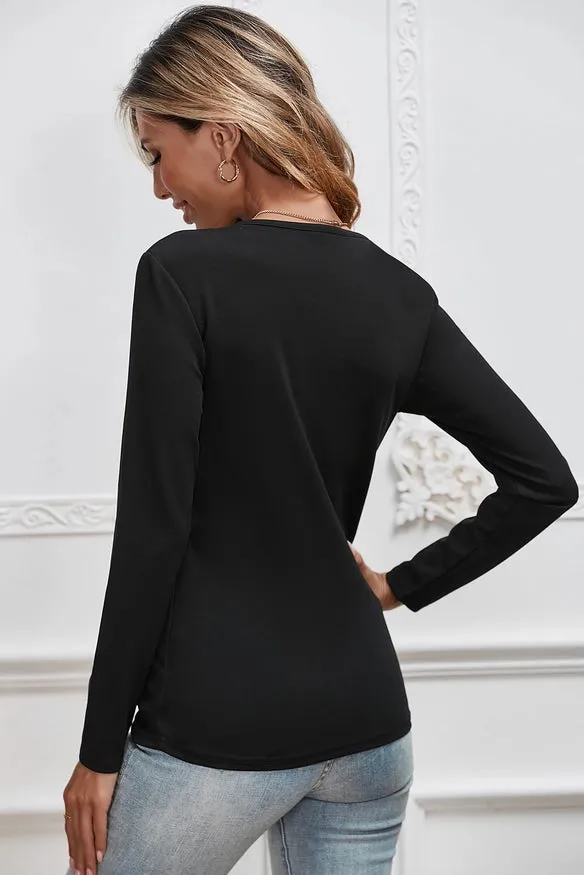Little Daisy Closet Asymmetric Neckline Slim Fit Top 30% Off Fall Sale!