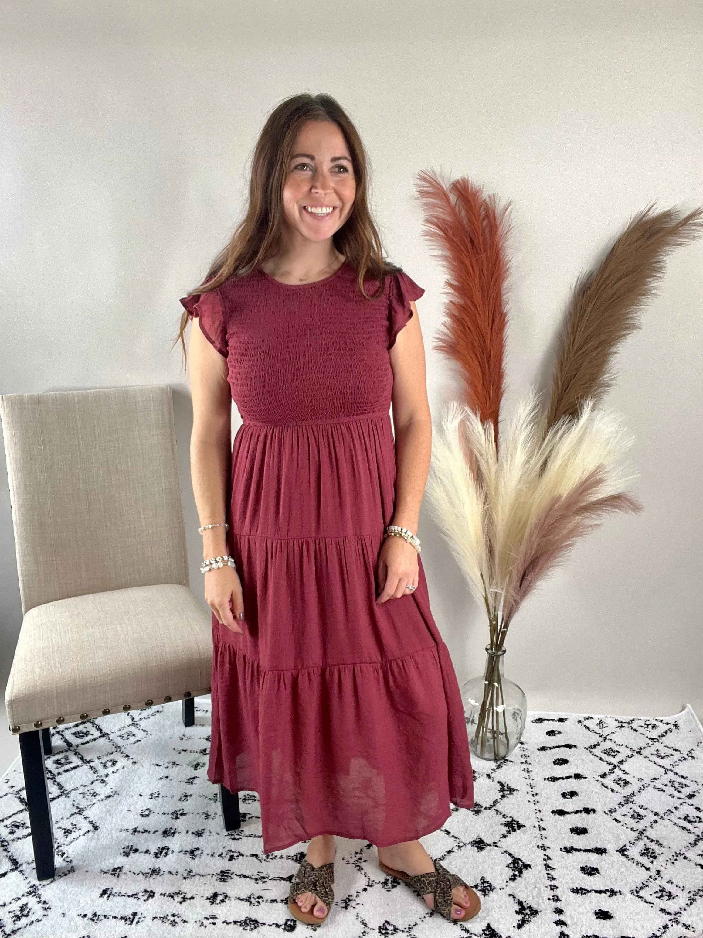 Live In The Moment Smocked Tiered Dress