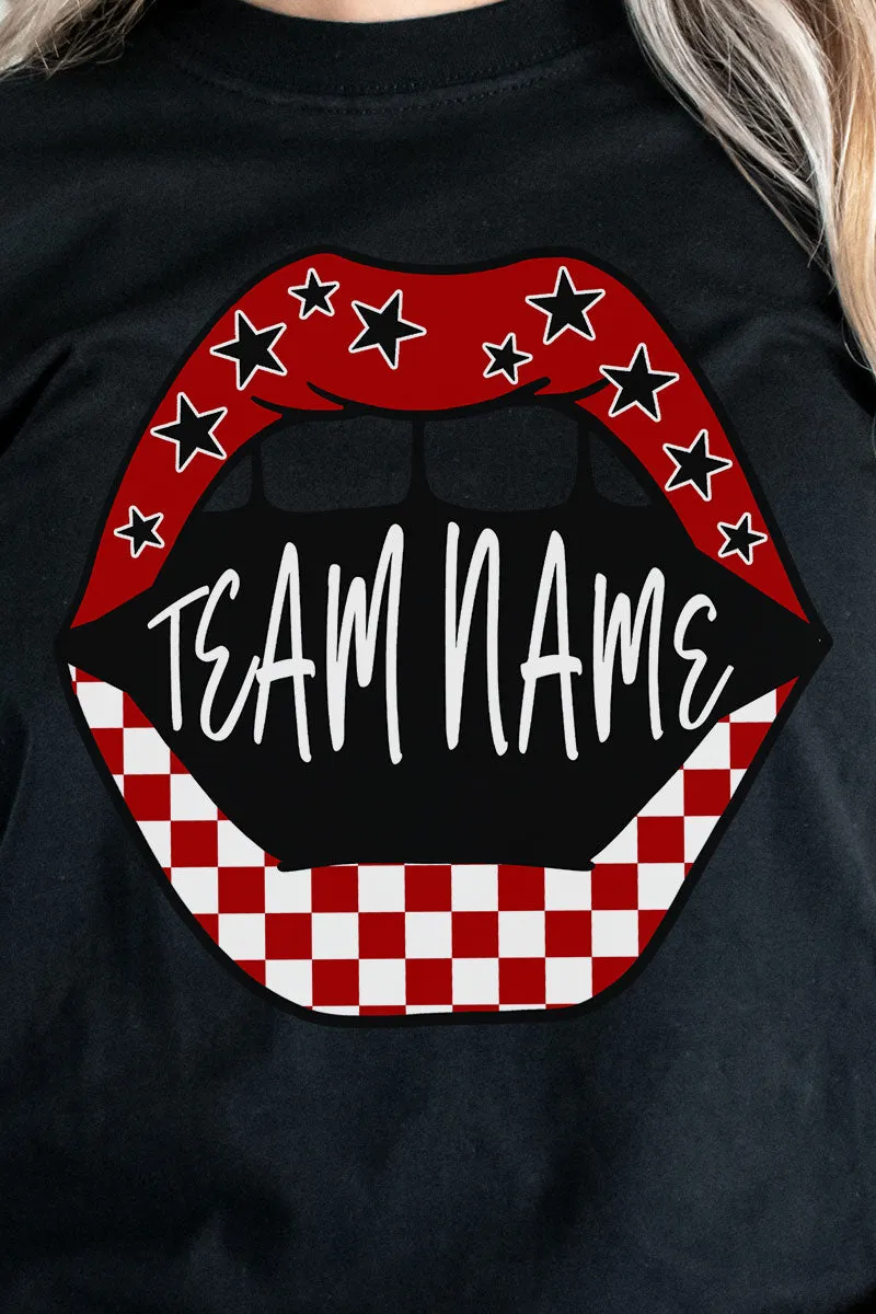 Loud Mouth Football Red And White DryBlend Adult T-Shirt