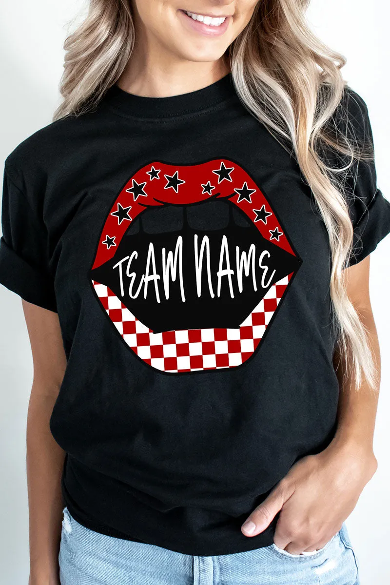 Loud Mouth Football Red And White DryBlend Adult T-Shirt